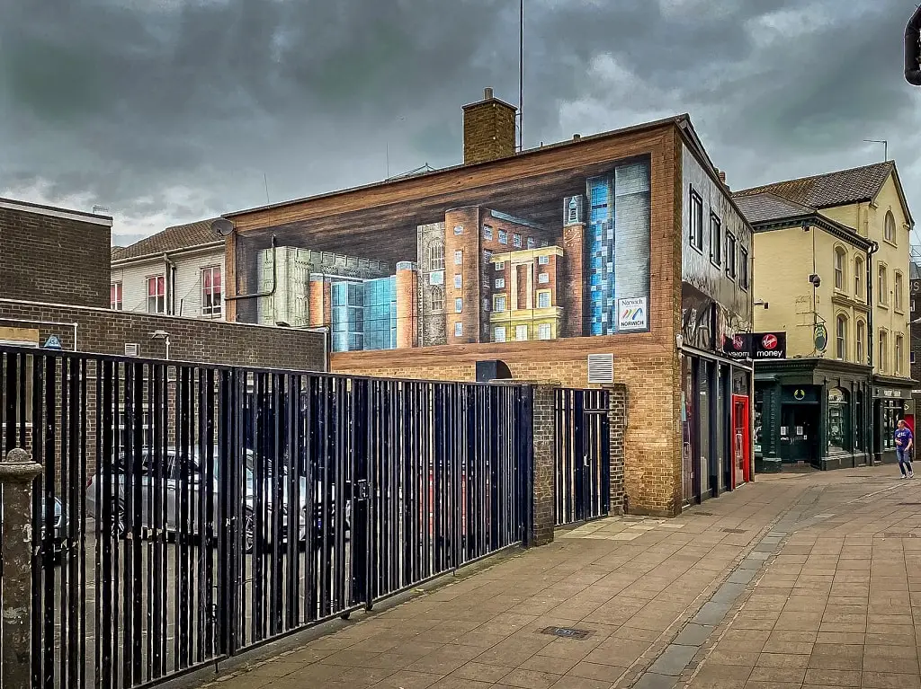 mural in norwich england