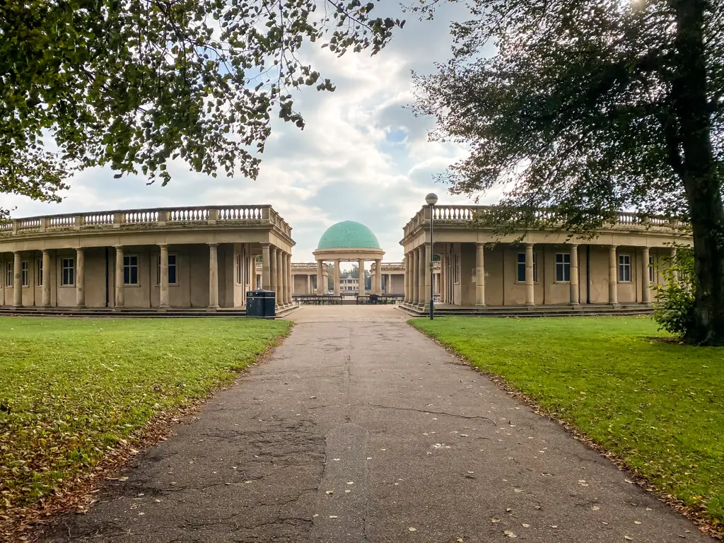 path looking towards Eaton Park Rotunda