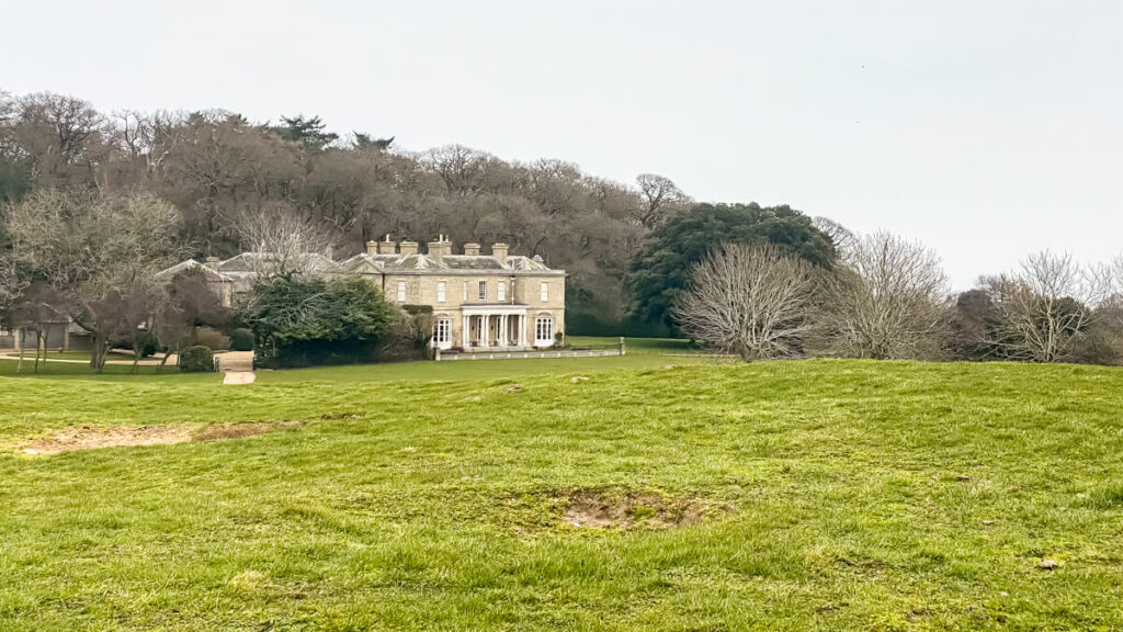 view of sheringham hall from sheringham park
