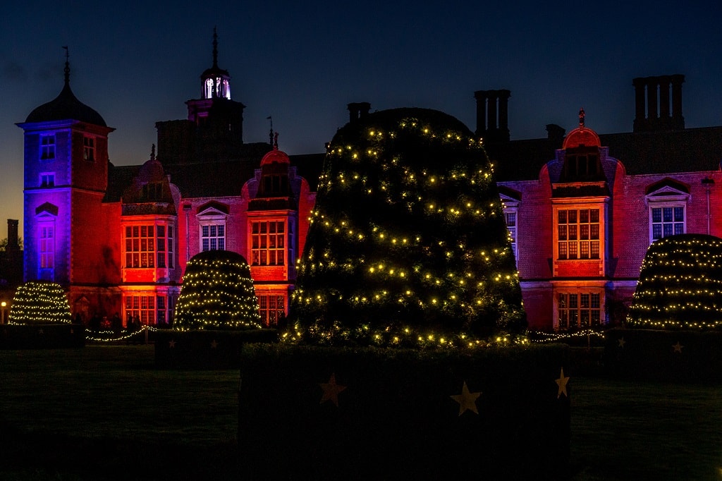 christmas lights at Blickling Hall in Norfolk