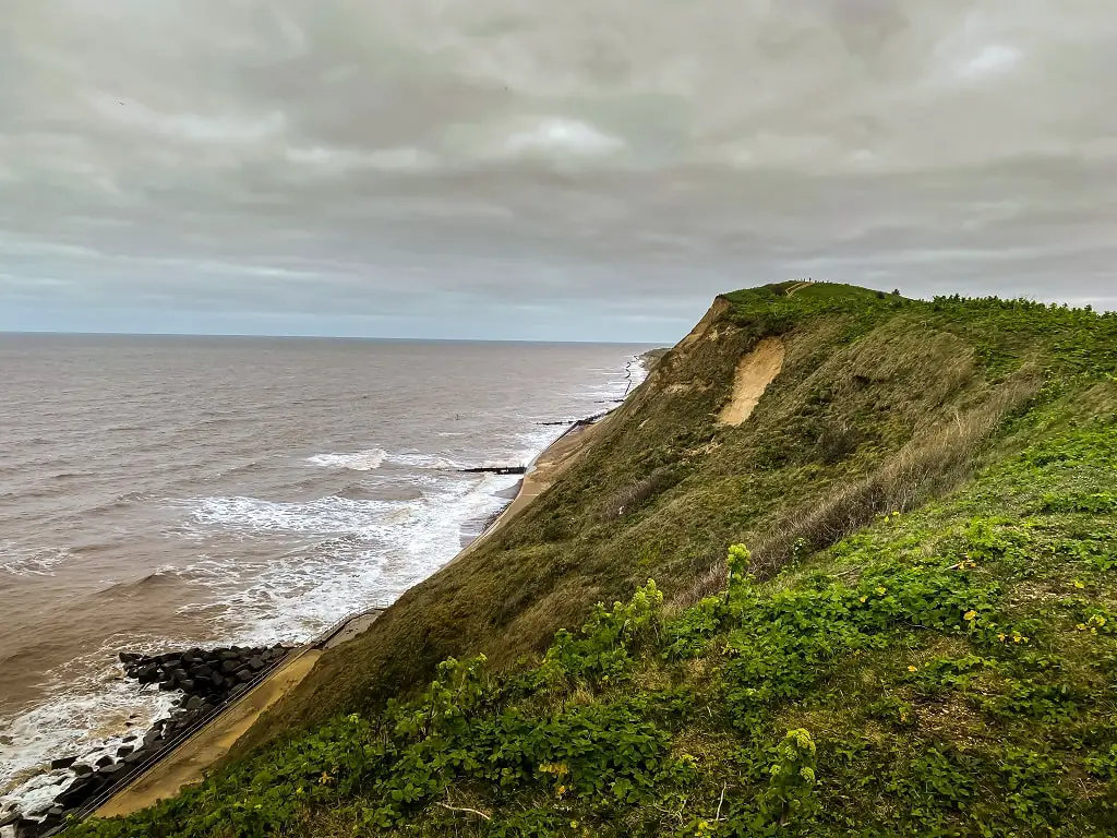 view of the north sea on the beeston bum walk