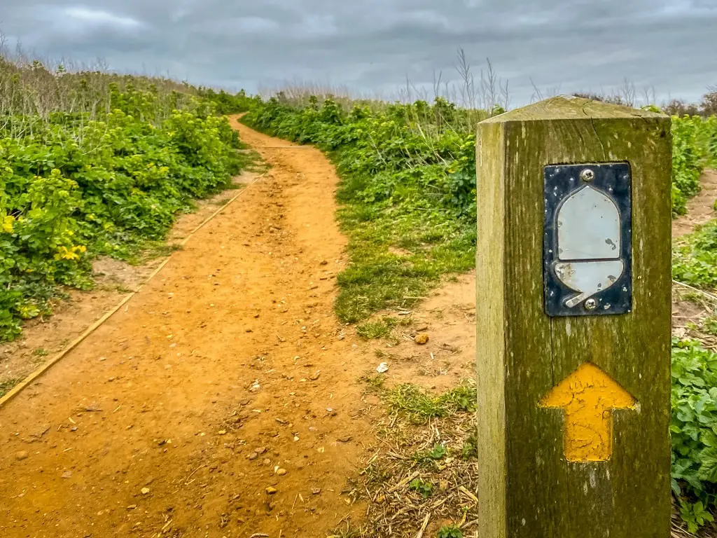 sign for England National trail on the Beeston Bump Walk