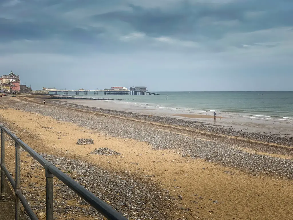 cromer beach with the pier in the distance