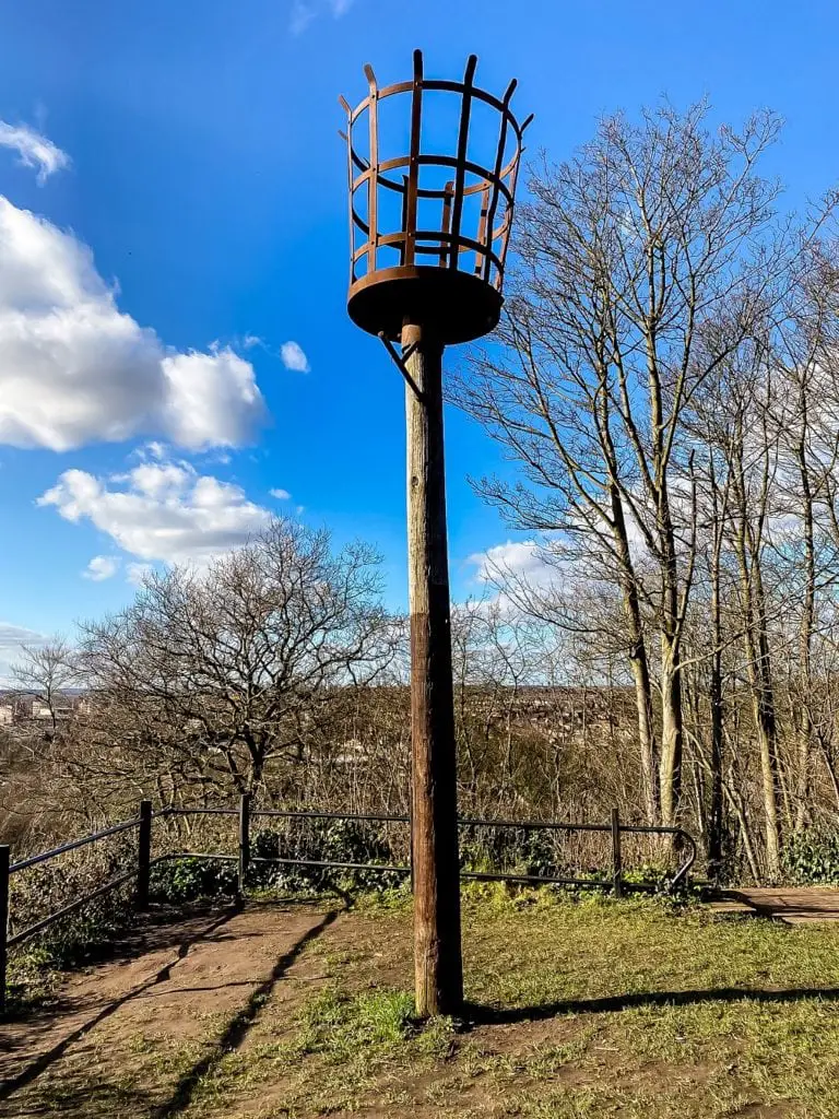 beacon by the viewpoint on kett's heights