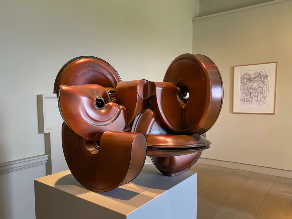 Tony cragg's artwork in the north wing colonade at Hougton Hall 