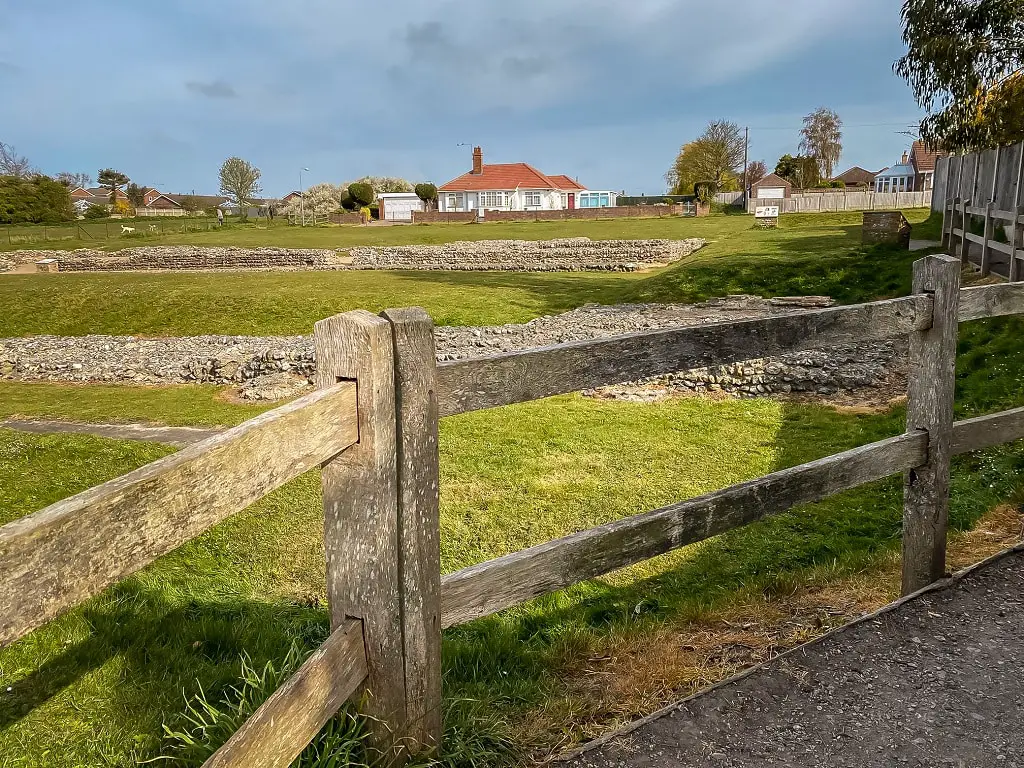 the entrance to the caister ruins