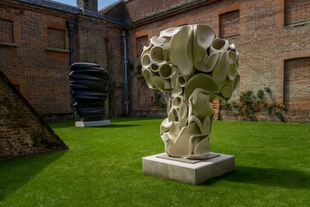 skull and masks by tony cragg photographed at houghton hall