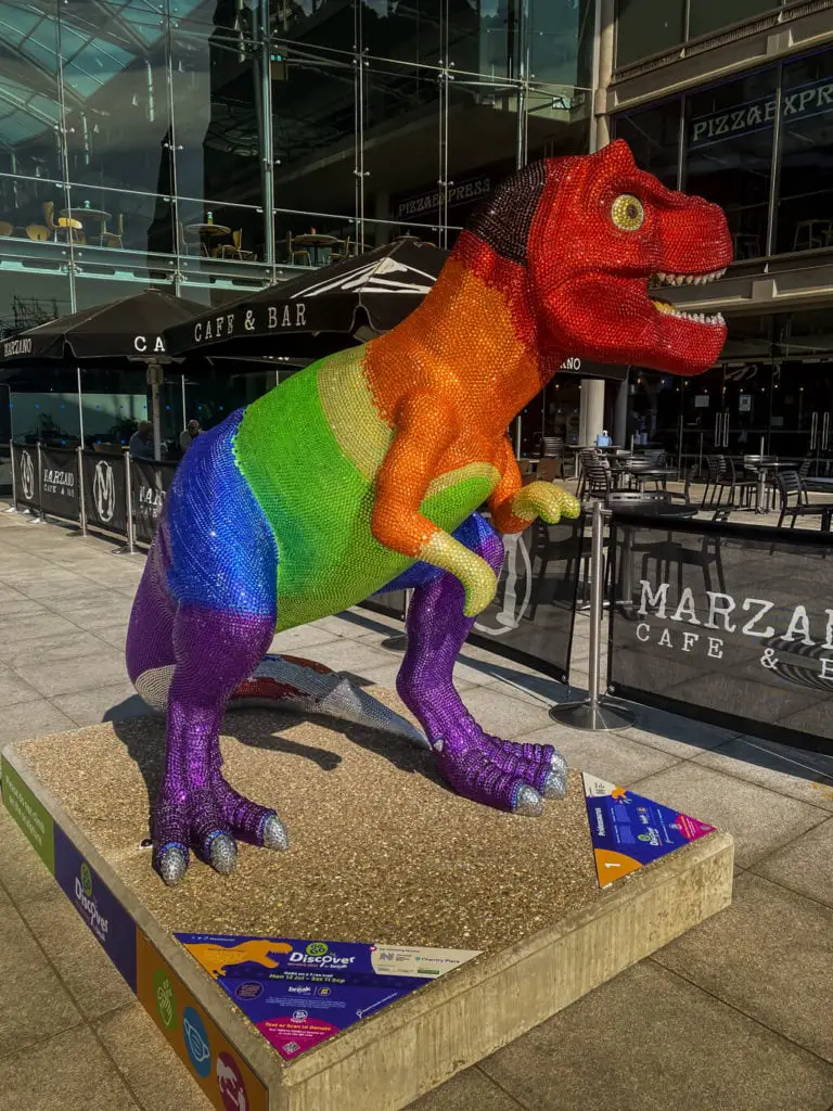 prideasaurus from the gogodiscover trex trail in norwich