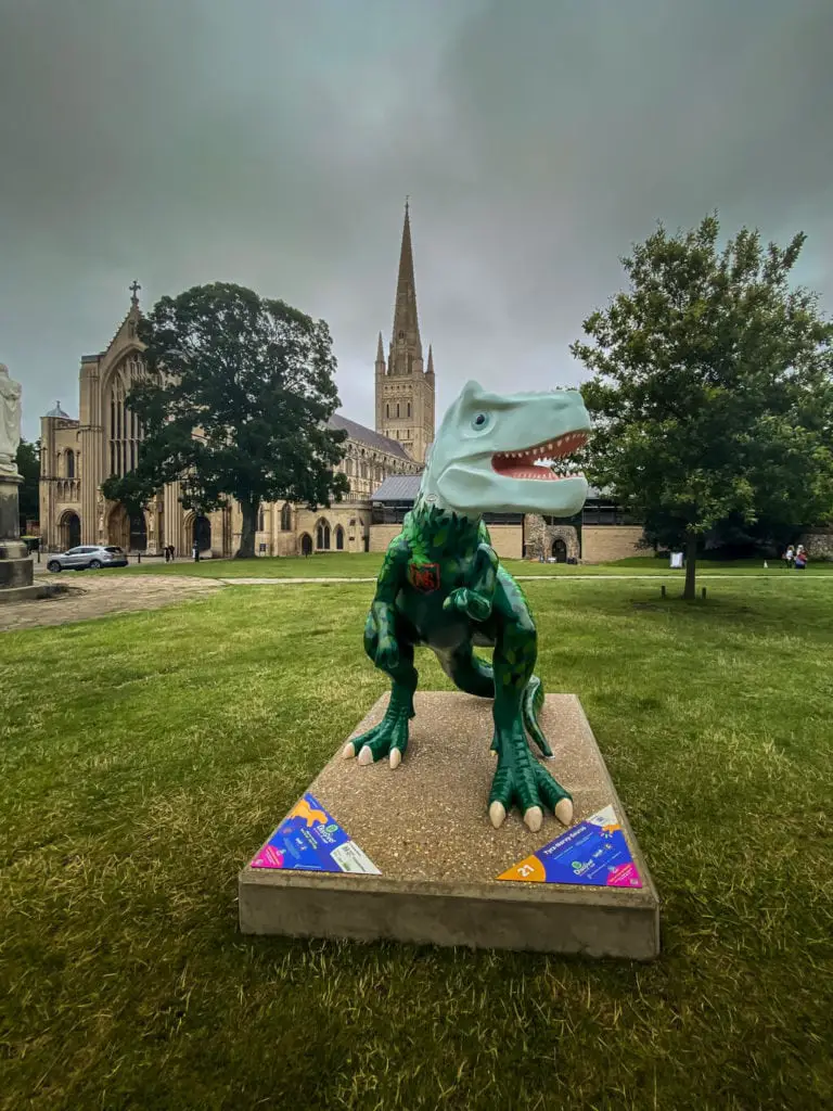 tyra-norvy saurus from the gogodiscover trex trail in norwich