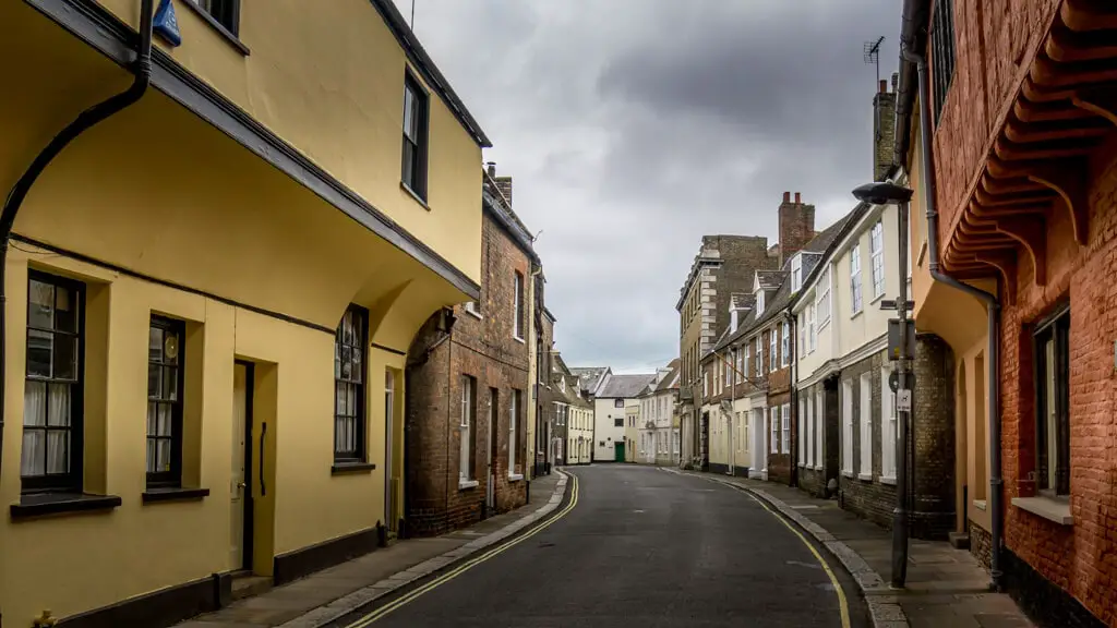 picturesque nelson street in king's lynn