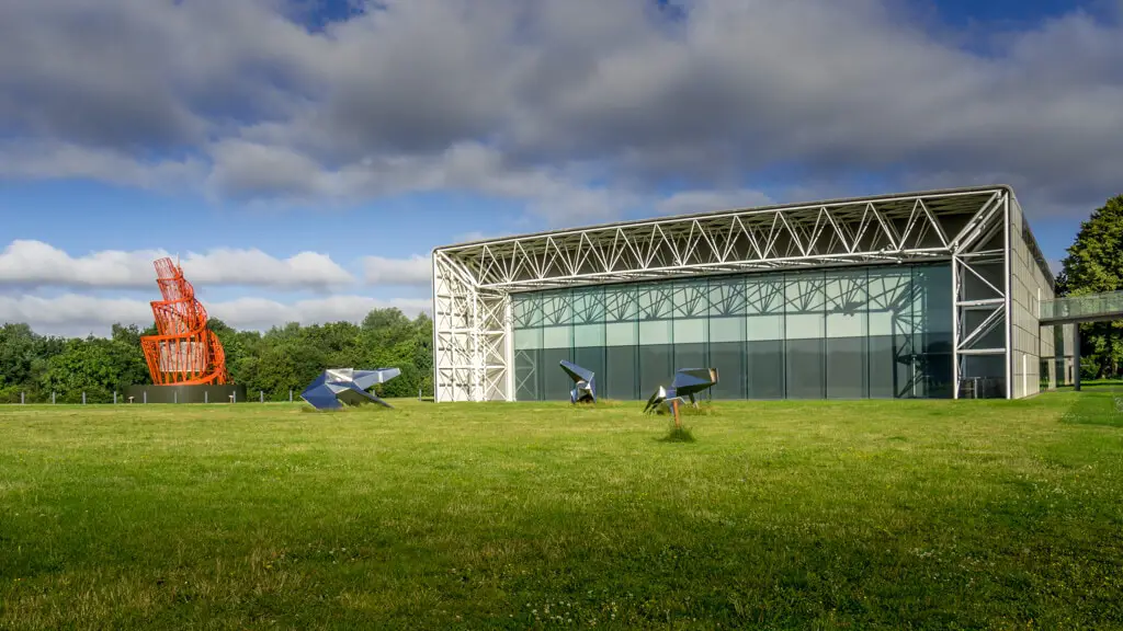 the Sainsbury Centre for the arts with sculptures from the sculpture park