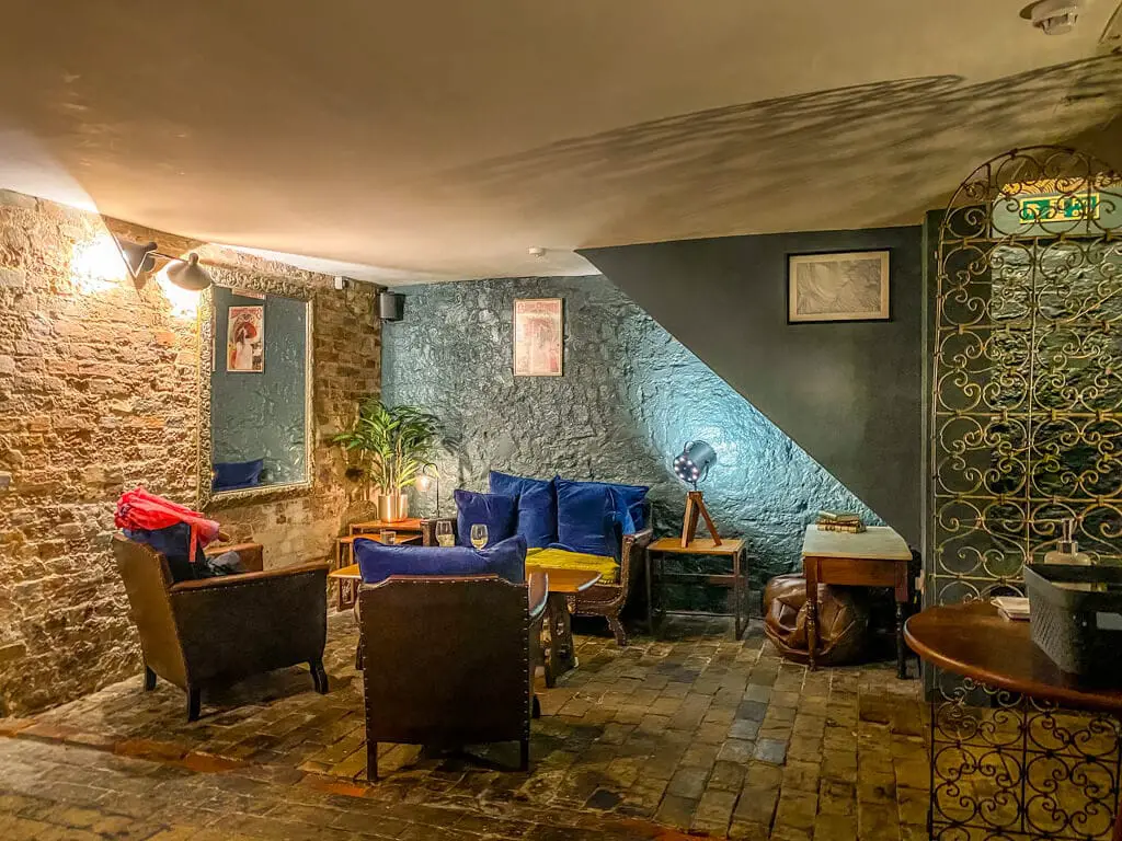 seating area downstairs at the Wallow in Norwich