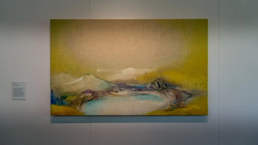 landscape painting called yellowscape by leiko ikemura