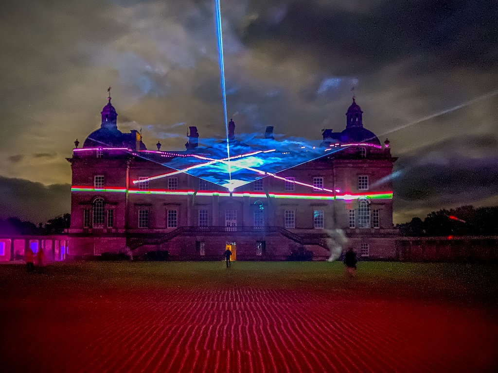 houghton hall with laser art work