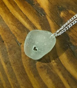 norfolk sea glass necklace by craftybuggerz