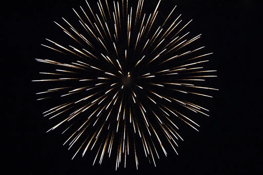 white fireworks against the black sky