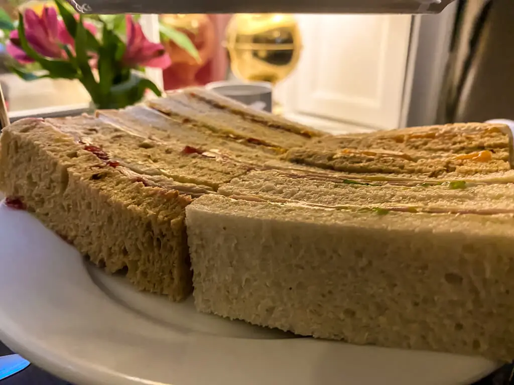 sandwiches that came with the grove hotel's afternoon tea
