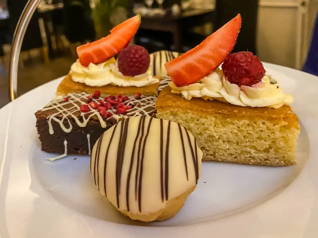 pastries from the afternoon tea at the grove hotel