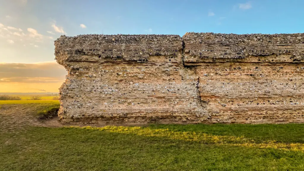 one of the walls of burgh castle