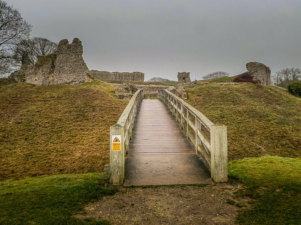 bridge to motte of castle acre castle