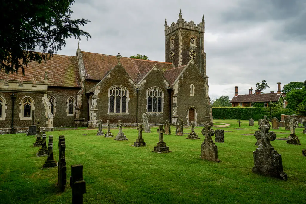 the exterior of the church in Sandringham where the Royal Family attends Mass on Christmas Day