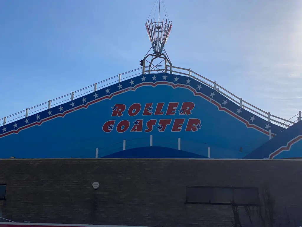 Top of the roller coaster at the Pleasure Beach in Great Yarmouth