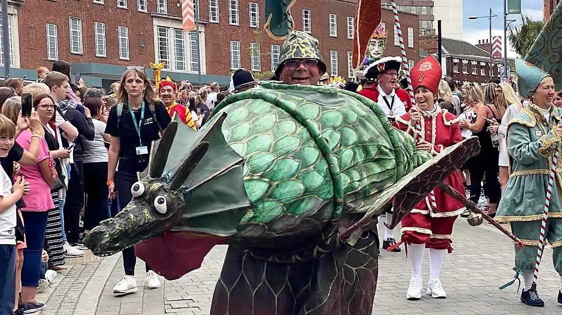 snap the dragon in the 2022 lord mayor's procession