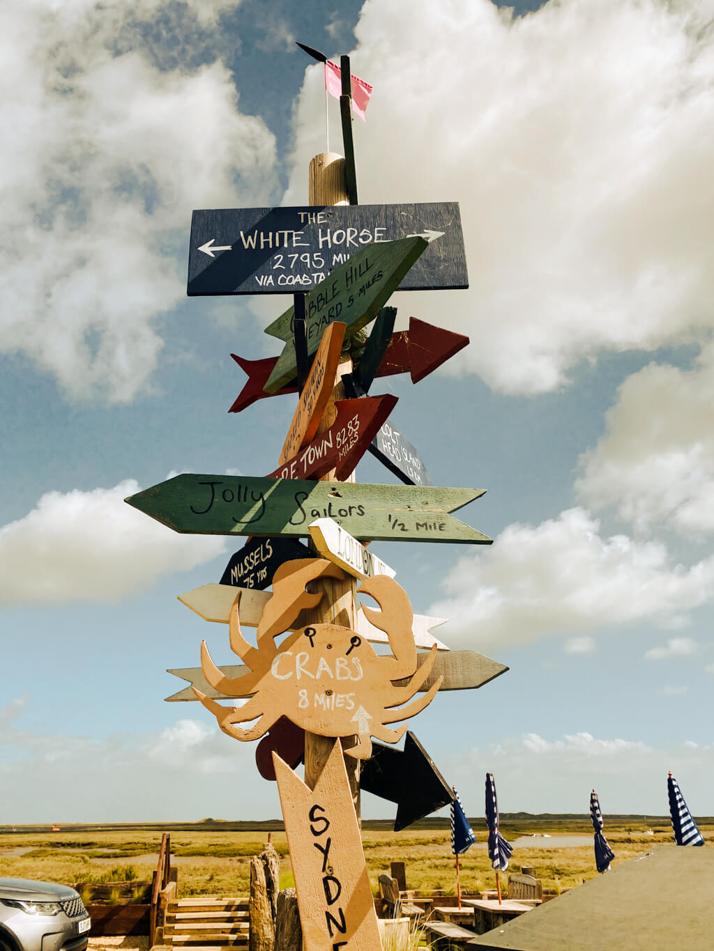 lots of fun signs by the brancaster white horse