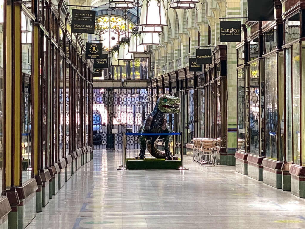 gogog discover t-rex inside the grand arcade in norwich