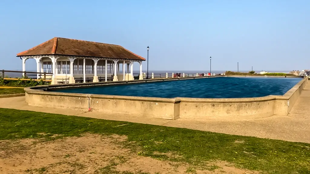 sheringham model boat pond with pavilion