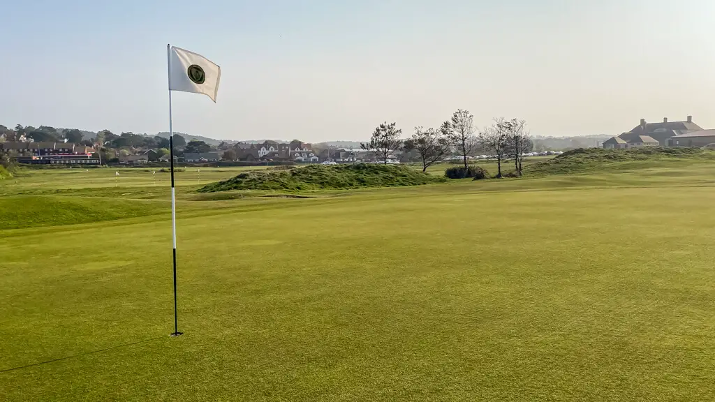 flag on golf course in Sheringham