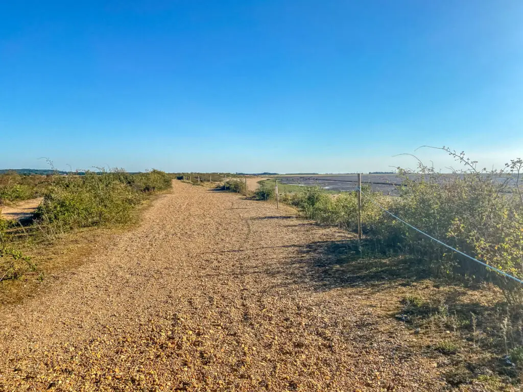 the path by the beach to the wader watching point