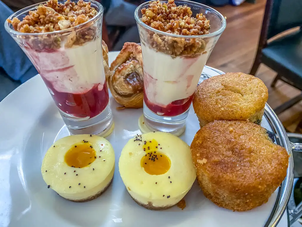 the selection of pastries from the beforenoon tea at the assembly house