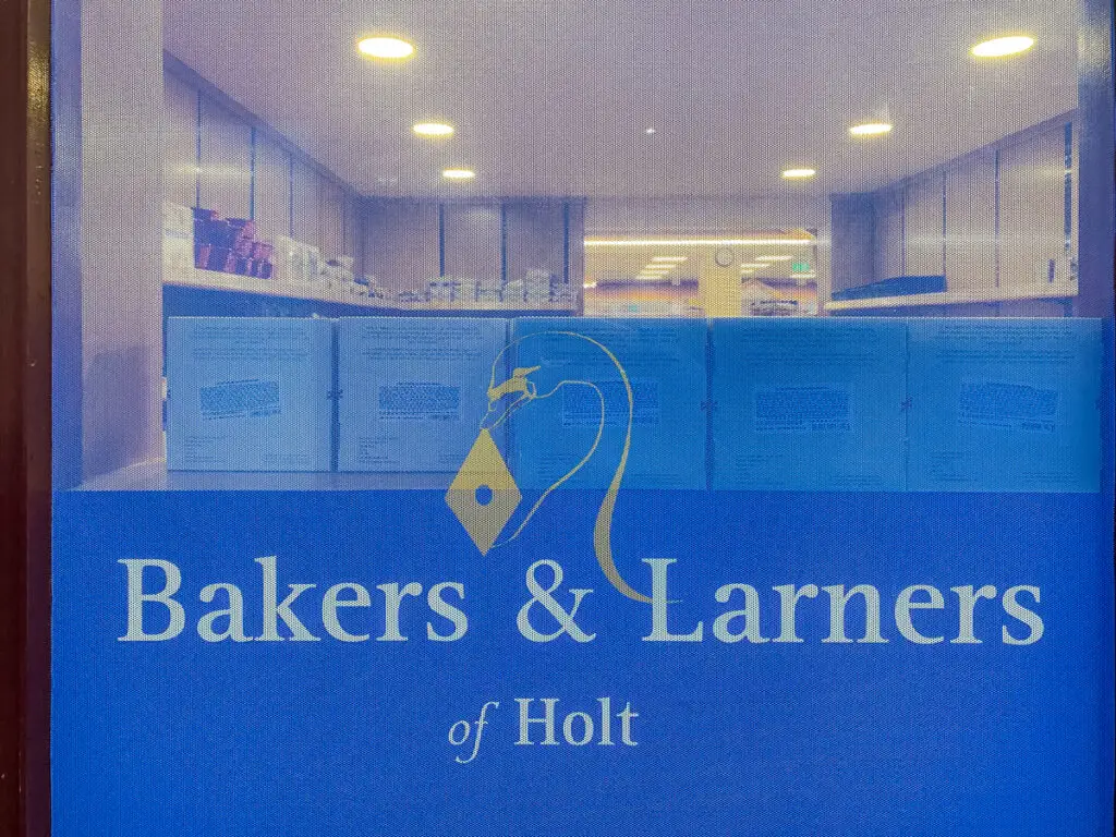 window of the store bakers and larners of holt