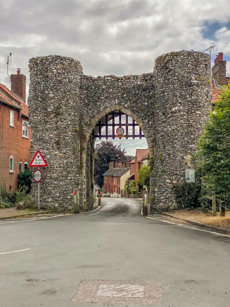 medieval bailey gate in castle acre