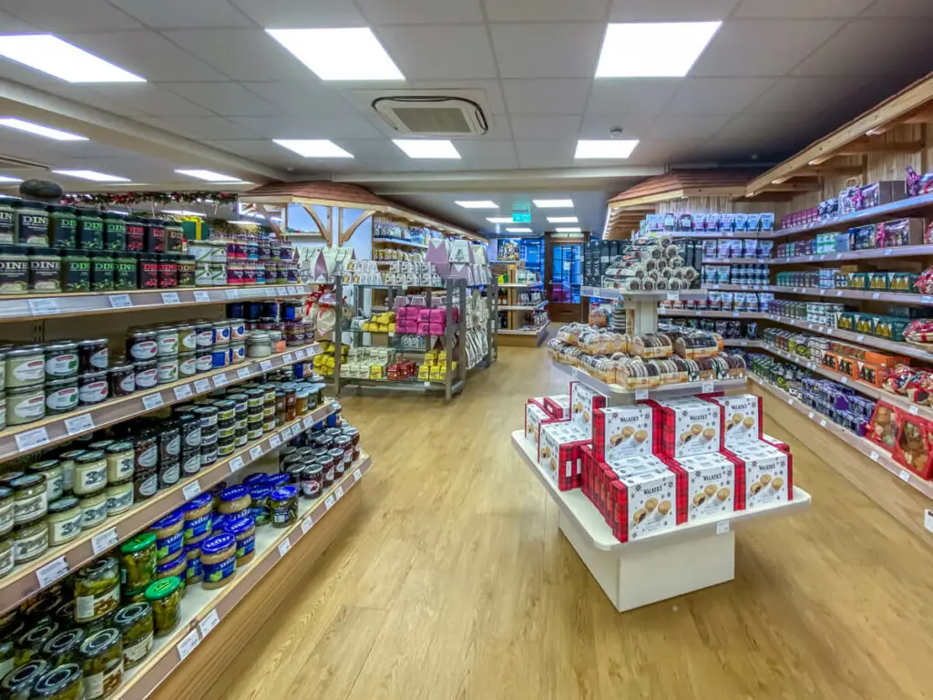 inside the food hall you can find all sorts of speciality food products