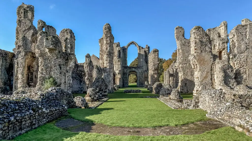 the romantic ruins of castle acre priory in Norfolk
