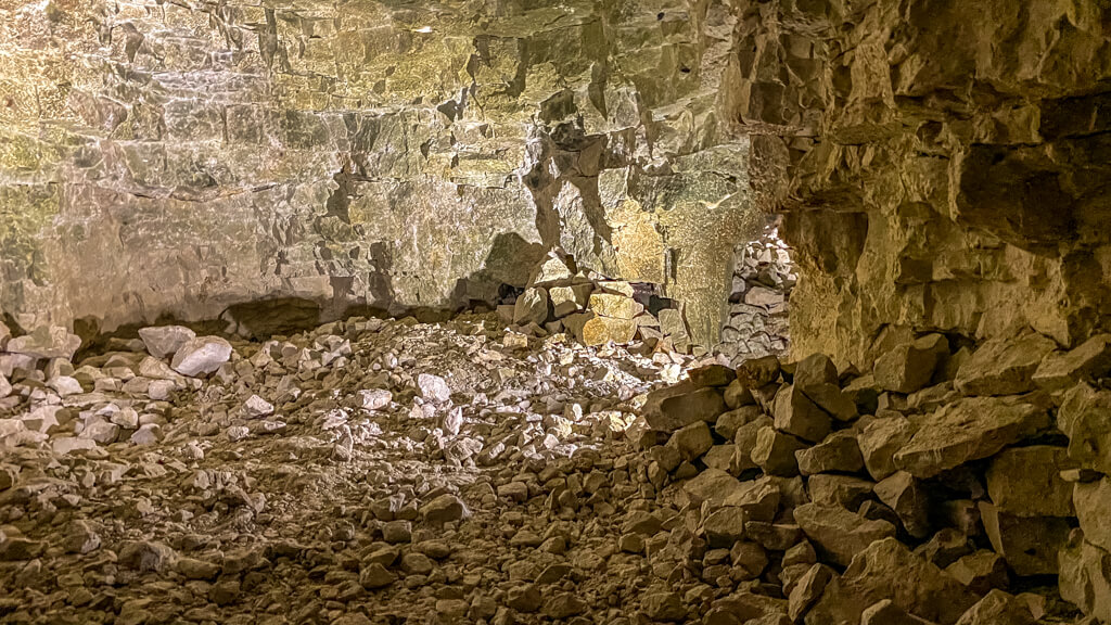 another view of the inside of the mine shaft at Grimes Graves