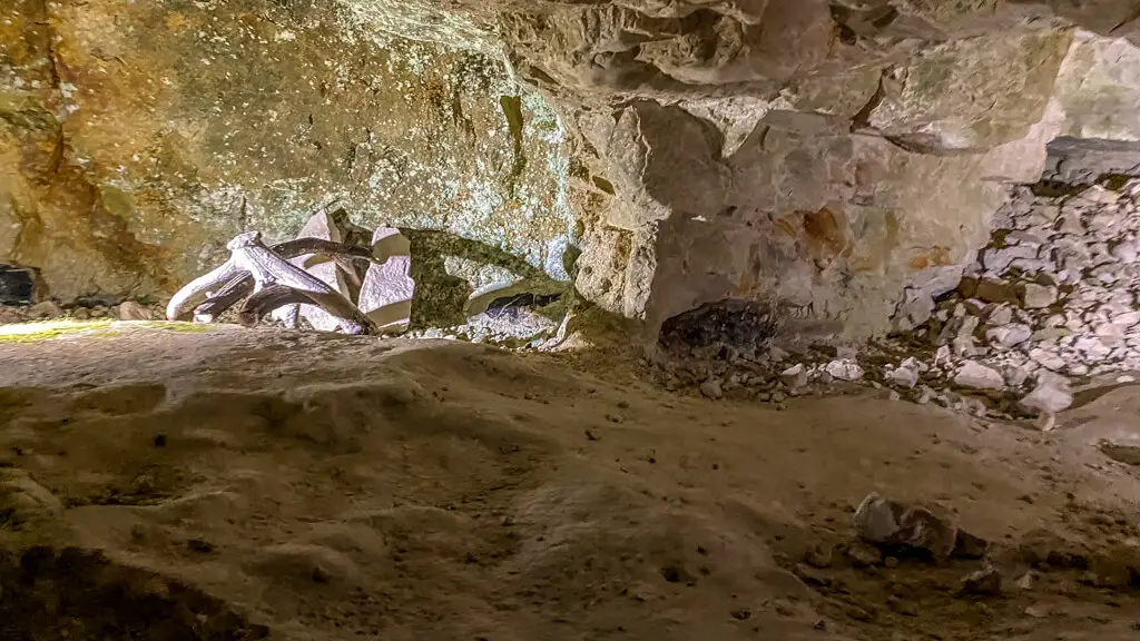 inside pit 1 at Grime's Grave in Norfolk