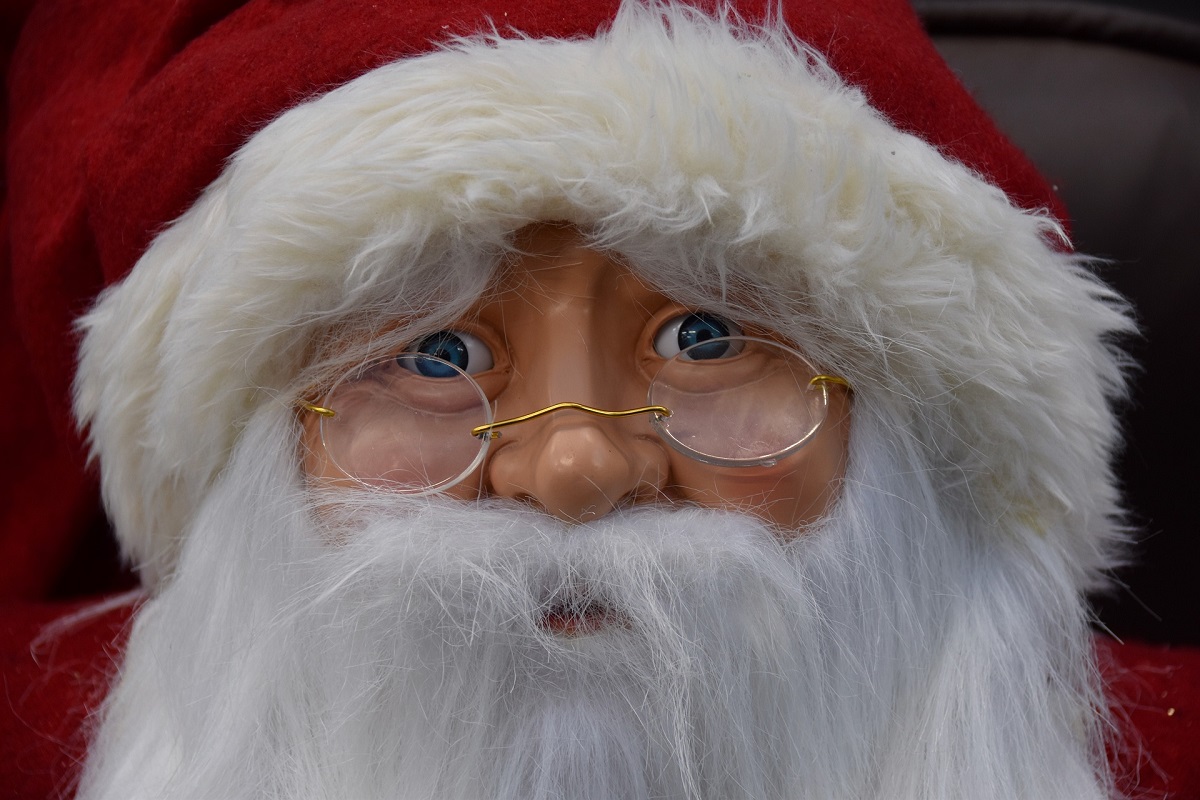 close up of Father Christmas's face