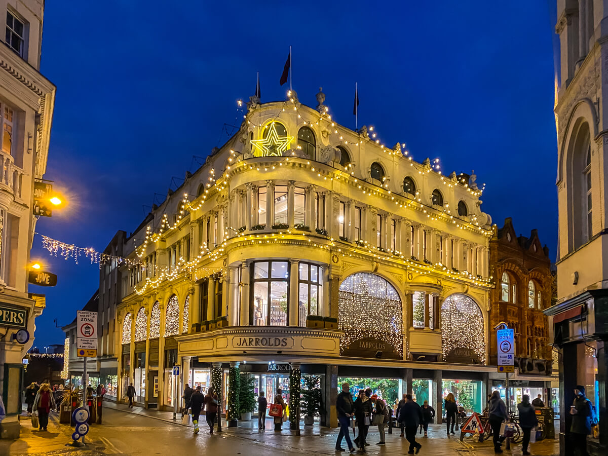 jarrold's department store in norwich decorated for christmas