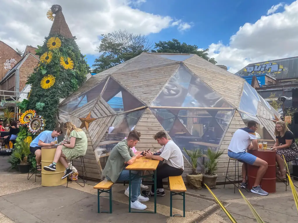 seating area at junkyard market