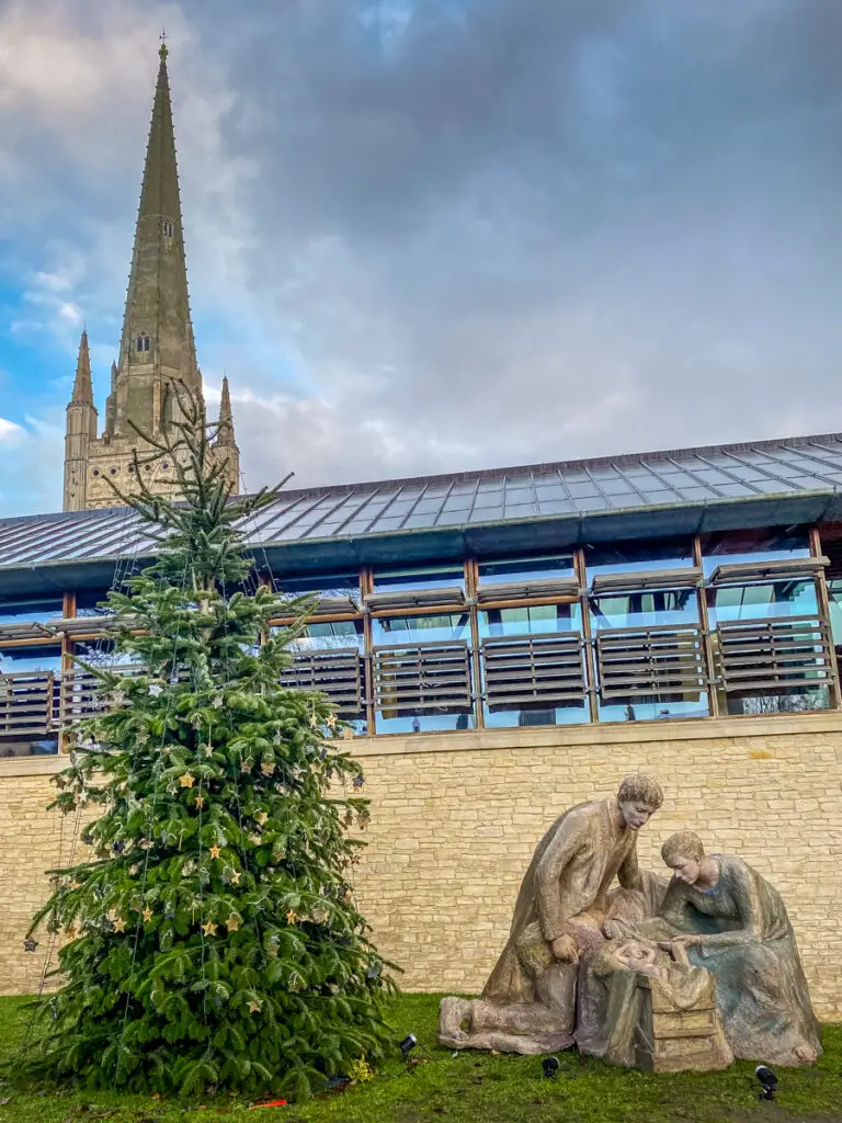 view of the Tree of Remembrance at Norwich Cathedral