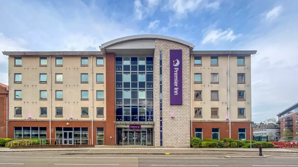 exterior of the premier inn on dukes street in Norwich city centre