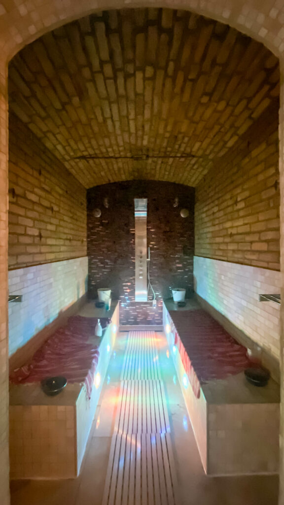 inside the hammam spa at The Old Post Office