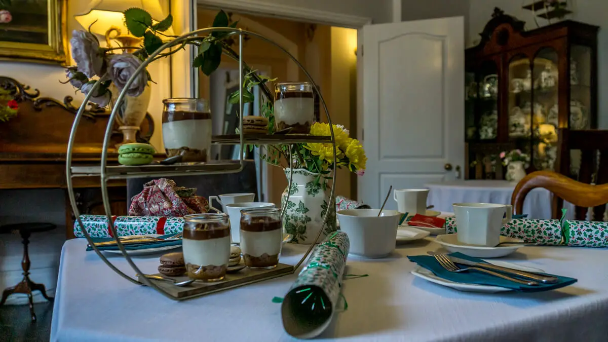 afternoon tea in the dining room at the Old Post Office in Harleston Norfolk