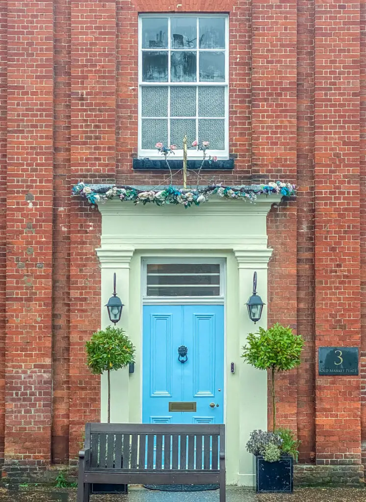 close up of front door of The Old Post Office