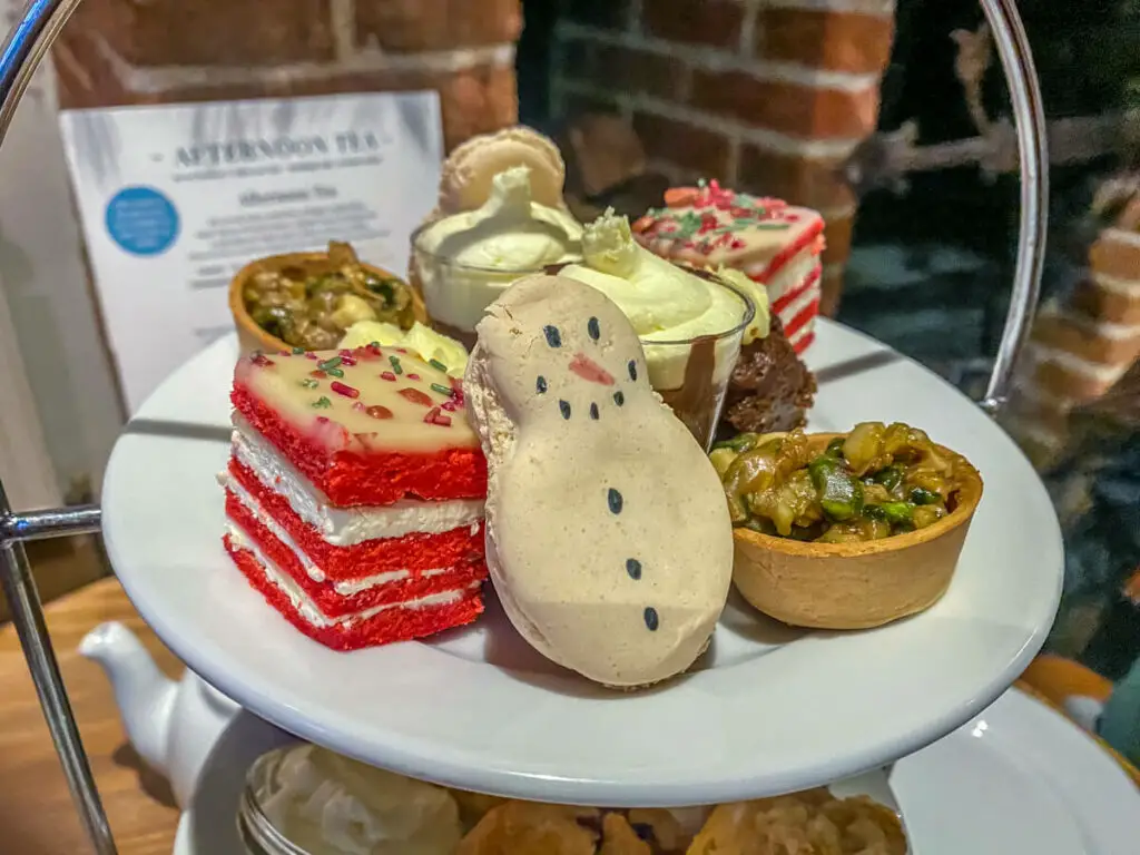 selection of desserts from the byfords afternoon tea