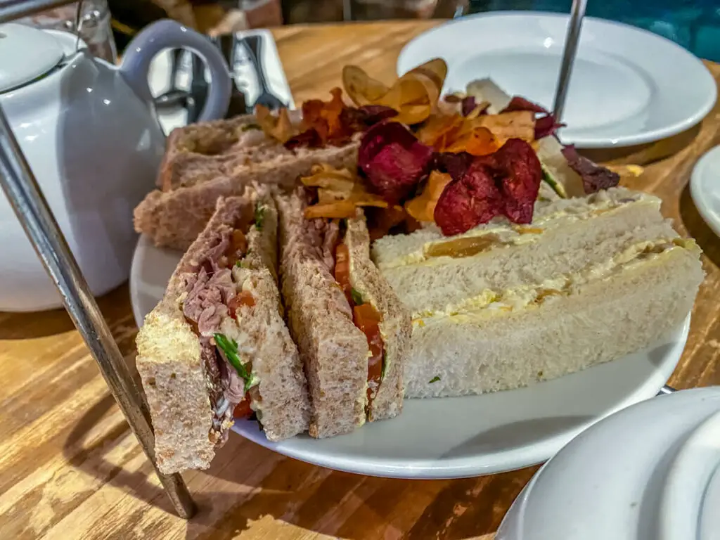selection of sandwiches at byfords afternoon tea