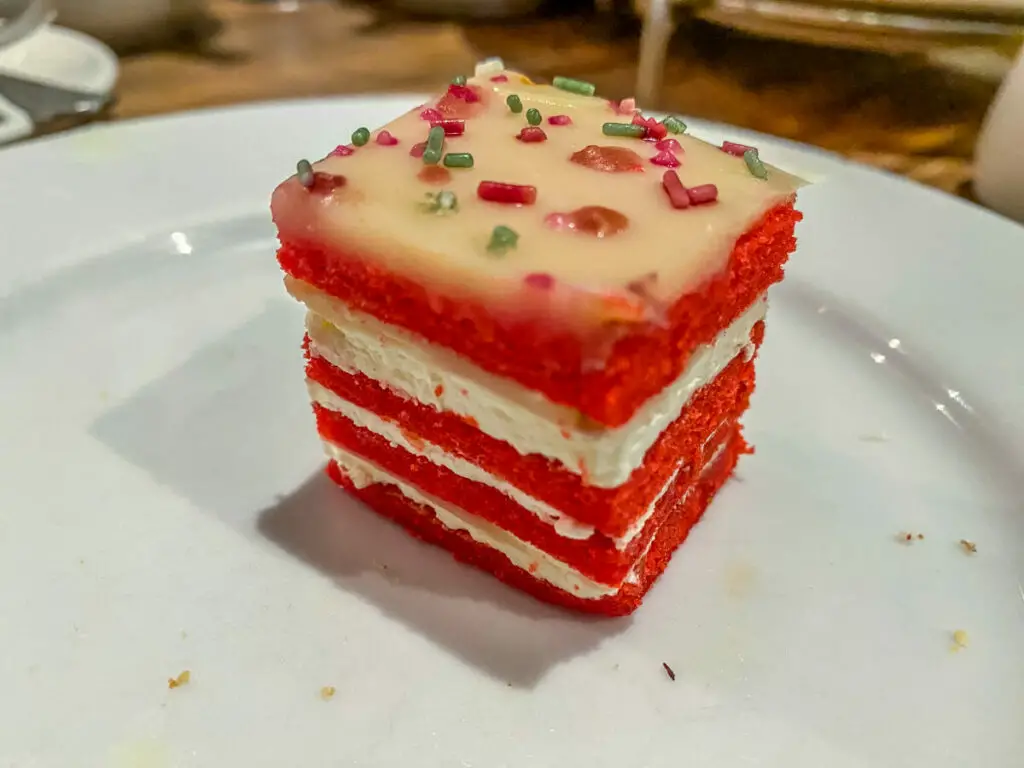 layered cake from byfords afternoon tea